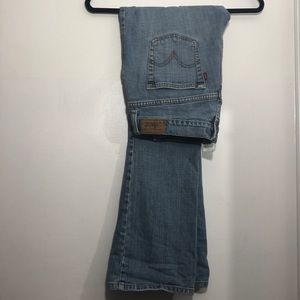 levi’s light wash boot cut jeans